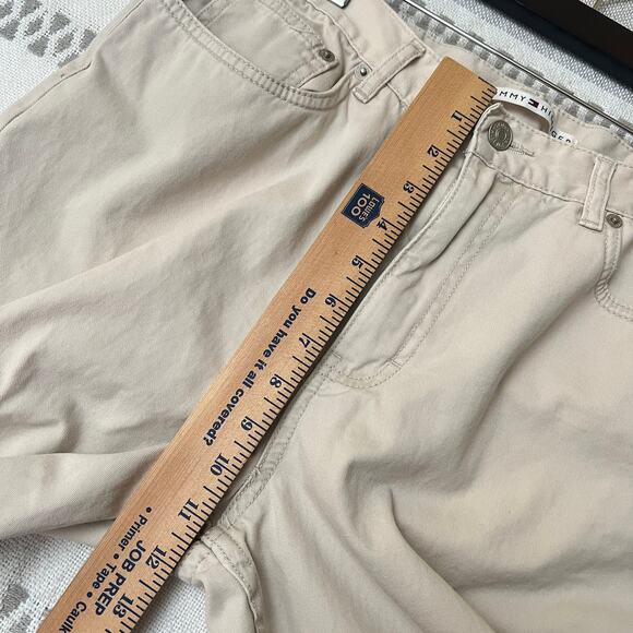 Tommy Hilfiger Women's Preppy Straight Leg Pants 12 Tan Khaki Cotton Normcore - Picture 5 of 11